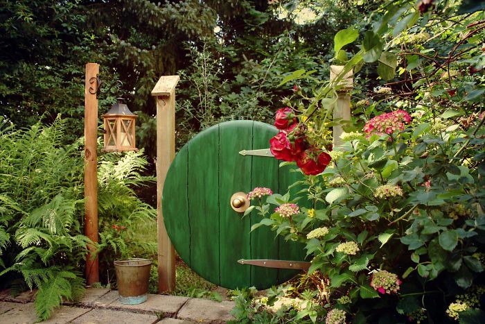 I Made A Hobbit Garden Gate From An Old Tabletop.