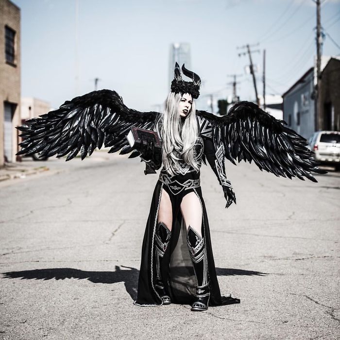 I Made Myself A Pair Of 10ft Wings And Some Armor Out Of Craft Foam And Thermoplastics.