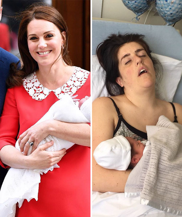 Women Are Posting Their Post-Birth Pics After Kate Middleton's Flawless  Photos To Show How Different It Was For Them | Bored Panda