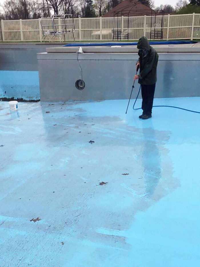 Fine Time To Power Wash The Pool