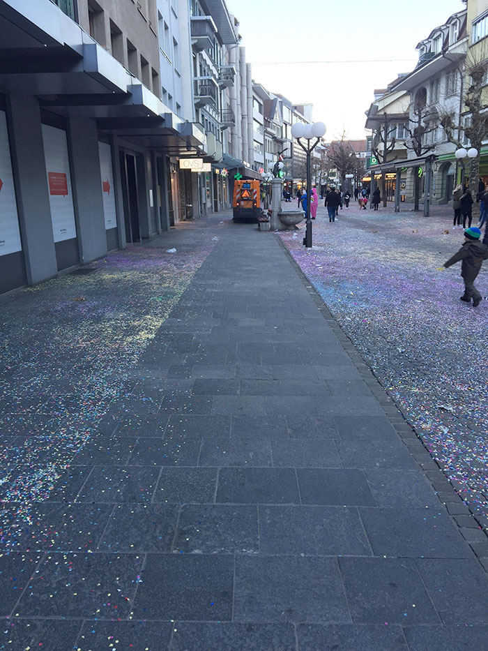 Colorful Thun Gets Cleaned After 3 Days Of Carnival
