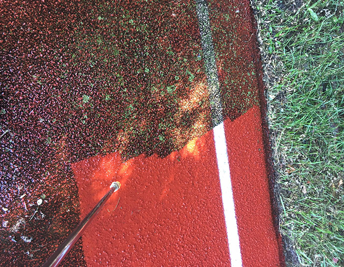 Today I Power Washed A Running Track