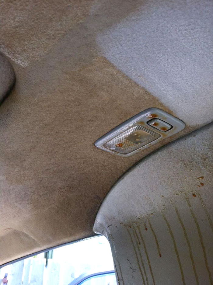 My Friend Wet Vacuumed The Roof Of A Customer's Car Who Was A Smoker