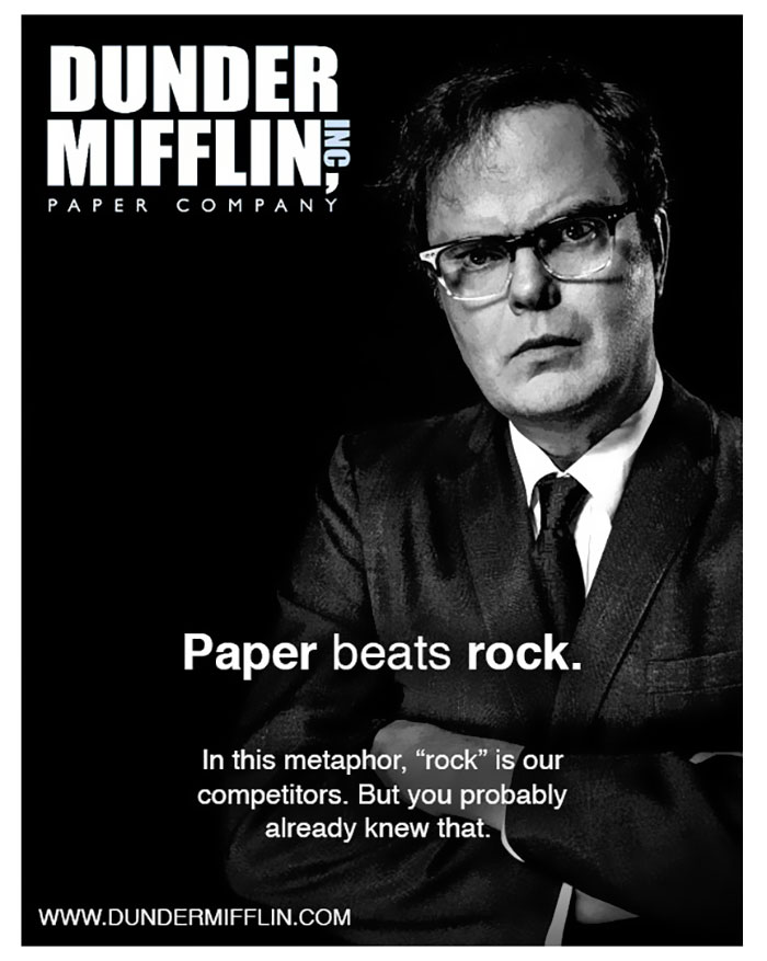 Dunder Mifflin ad • OfficeTally