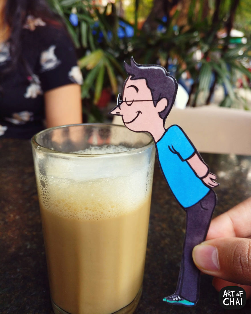 Chai Fulfilling His Cravings For Fresh South Indian Filter Coffee!
