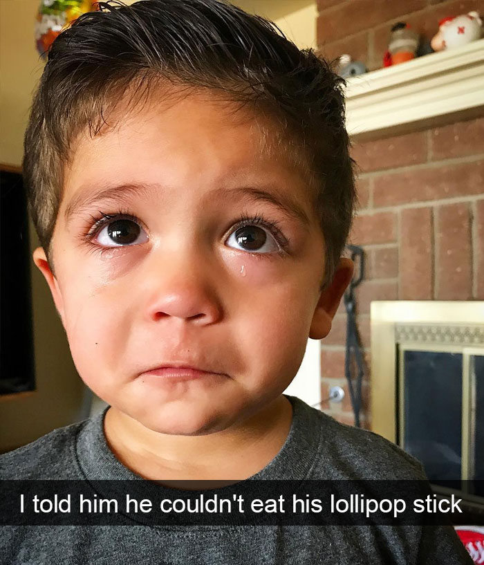 I Told Him He Couldn't Eat His Lollipop Stick