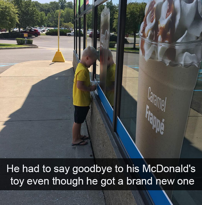 He Had To Say Goodbye To His Mcdonald's Toy Even Though He Got A Brand New One