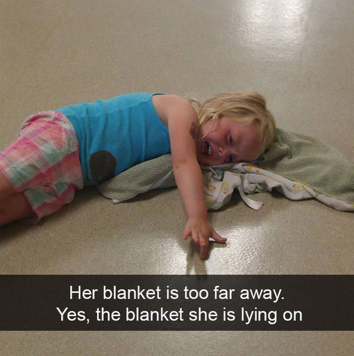 Her Blanket Is Too Far Away. Yes, The Blanket She Is Lying On