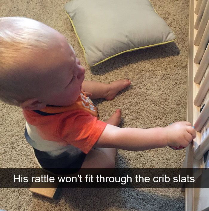 His Rattle Won't Fit Through The Crib Slats