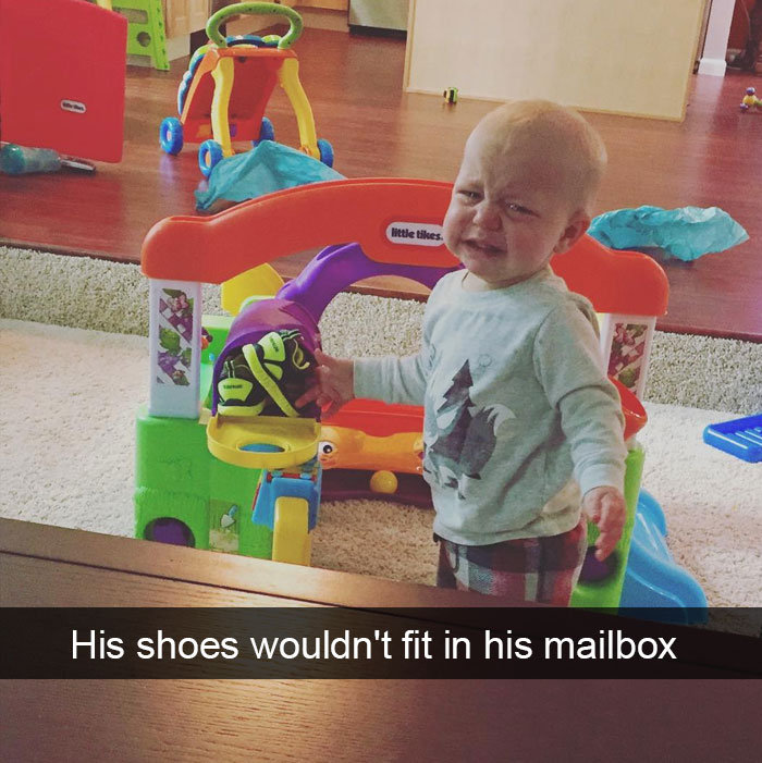 His Shoes Wouldn't Fit In His Mailbox