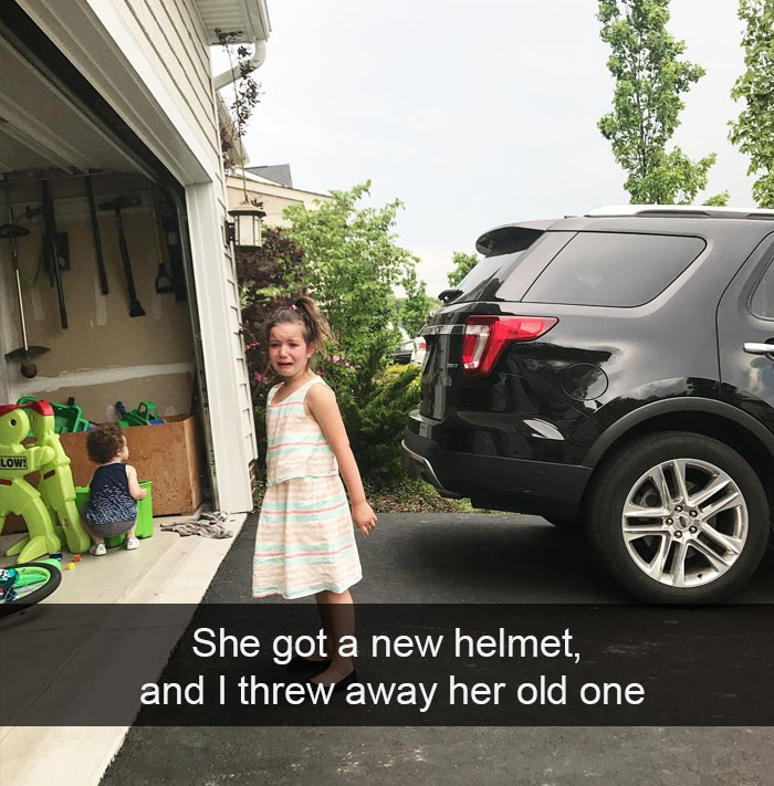 She Got A New Helmet, And I Threw Away Her Old One