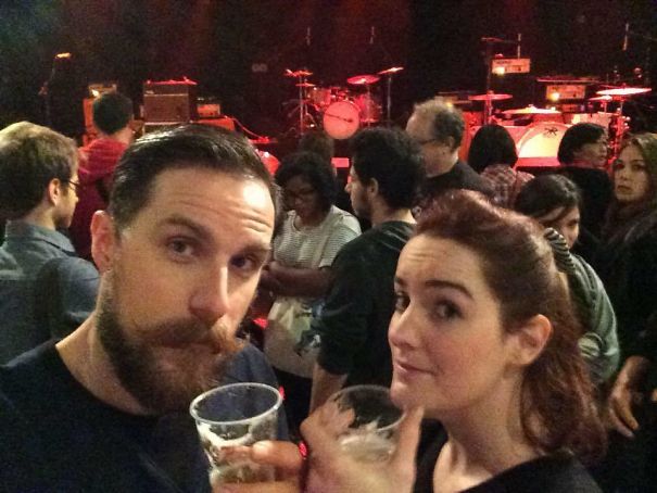Gilles Leclerc and Marianne Labanane in The Eagles of Death metal concert