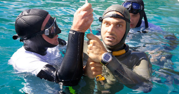 Nicholas Mevoli After His Last 'Free Dive'. He Was Attempting To Dive 236ft Deep. He Completed The Dive, Surfaced, Gave The Ok Sign, Tried To Speak, And Then Passed Out. He Never Regained Consciousness And Died That Same Day From Pulmonary Edema