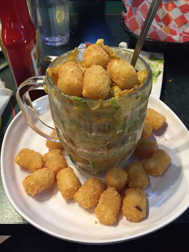 They Recommended To My Friend That He Get His Cheeseburger “In A Cup”