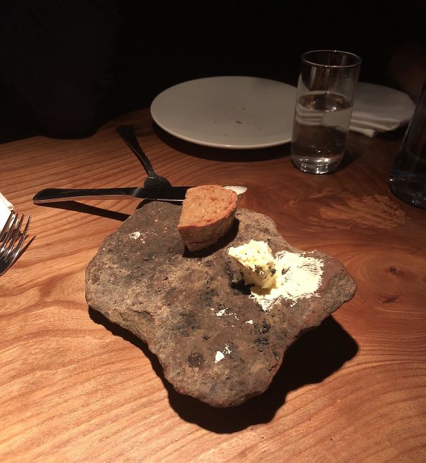 In Iceland They Served Bread And Butter On A Volcanic Stone