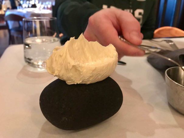 Whipped Butter On... A Rock. Deliciously Impractical!