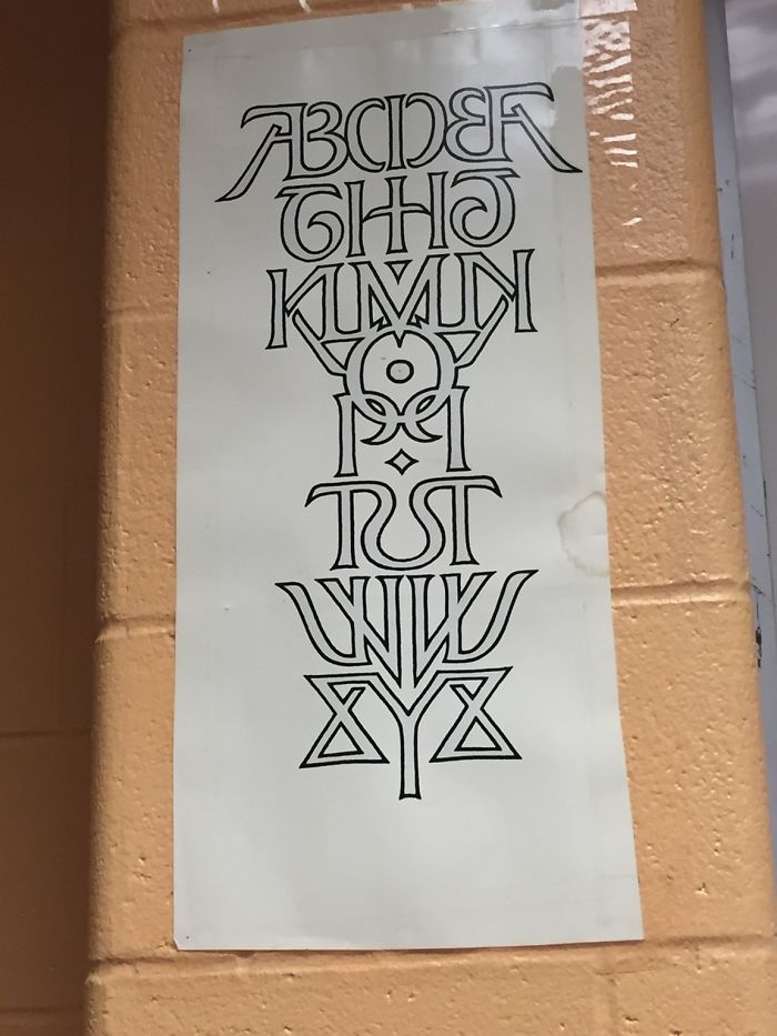 The Alphabet Written Symmetrically