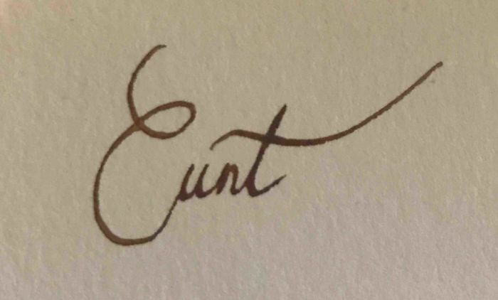 (Apologies For The Curse Word ) Some Idiot Asked Me To Write Their Name In Ink And So I Did