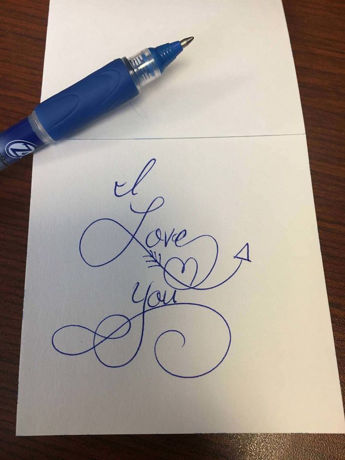 Found A New Way To Write "Love" This Morning