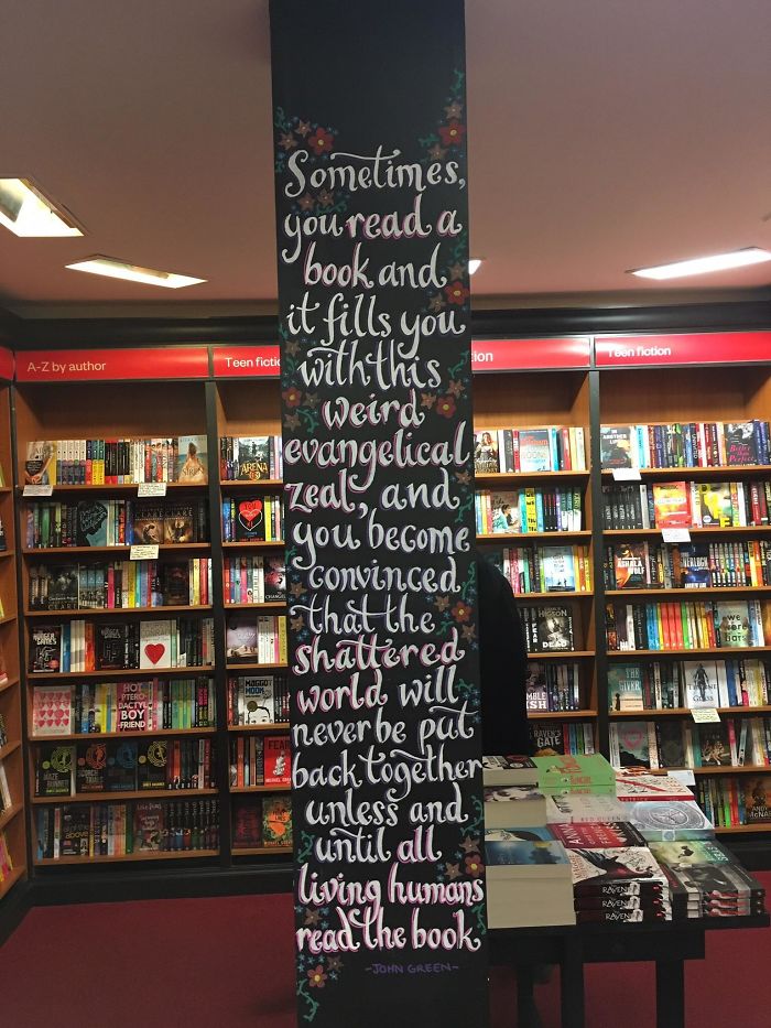 Chalkboard/wall Typography (The Bookshop I Worked In Used To Let Me Chalk Paint All Over Their Walls)
