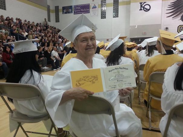 Today My 73-Year-Old Grandma Finally Graduates High School