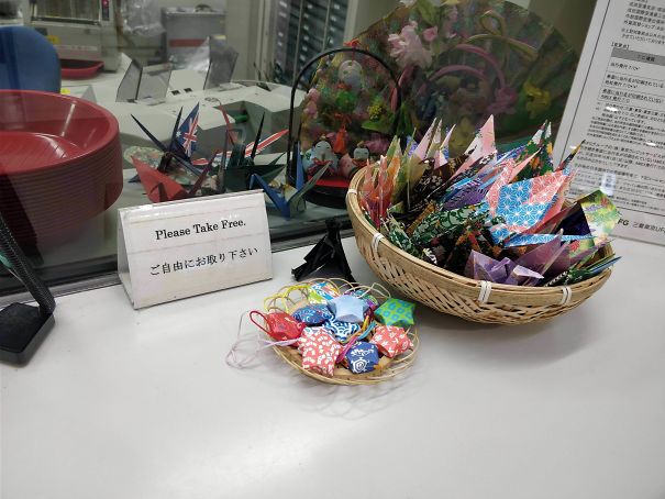 At Narita International Airport (Tokyo) They Give You Free Origami Instead Of Candy