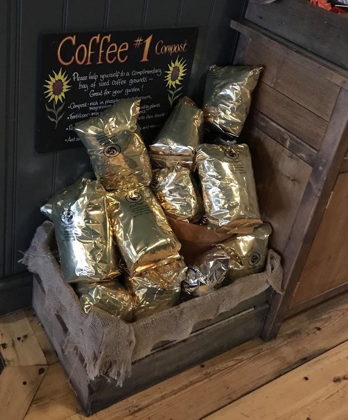 My Local Coffee Shop Gives Free Compost Made From Their Used Coffee Grounds
