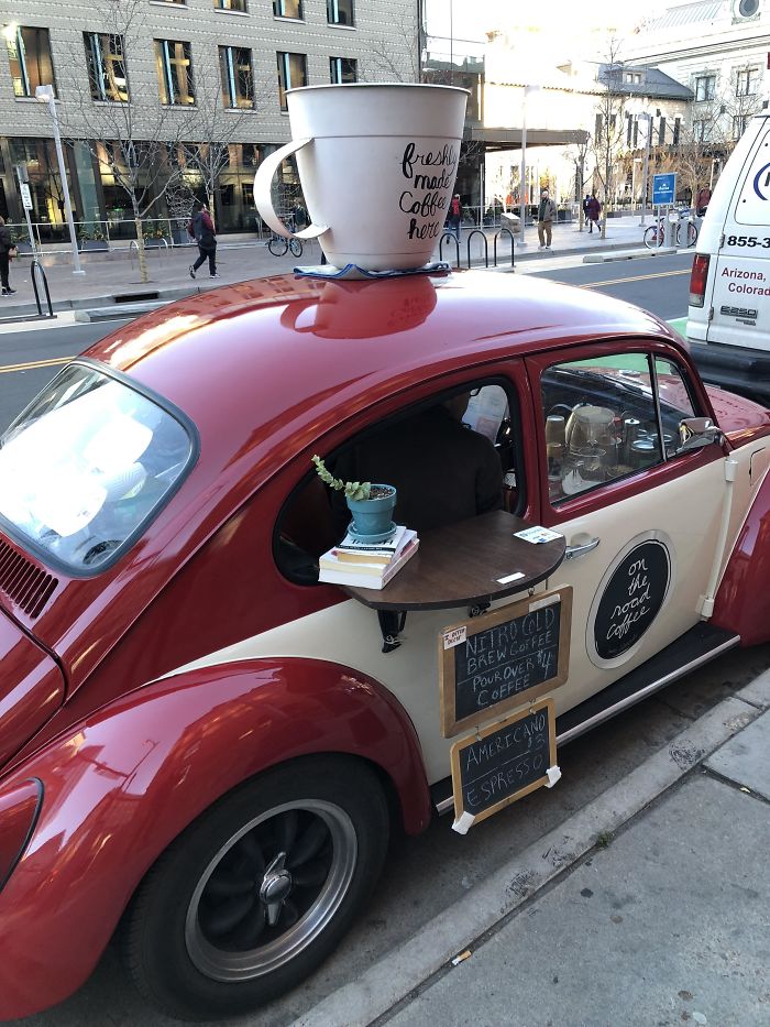 This Guy Runs A Coffee Shop Out Of A Beetle