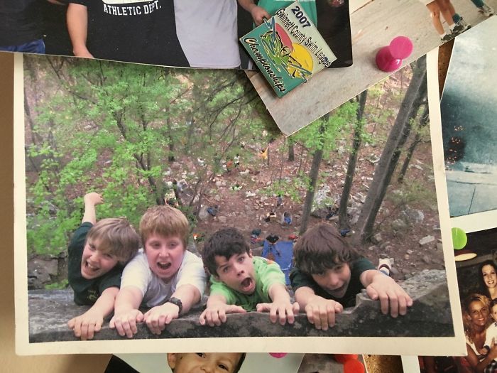 My Dad Made This Pic Of Our Rock Climbing Trip When I Was In 5th Grade And Sent To Mom. She Was Not Amused
