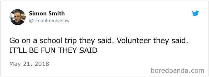 People Are Laughing Out Loud At This Dad Who Went On A School Trip With 60 Kids And Live Tweeted The Horror