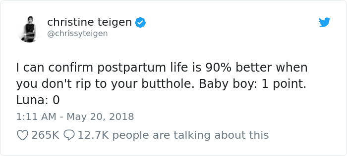 Chrissy Teigen Reveals The Dark Part Of Giving Birth And The Internet Can’t Handle The Truth