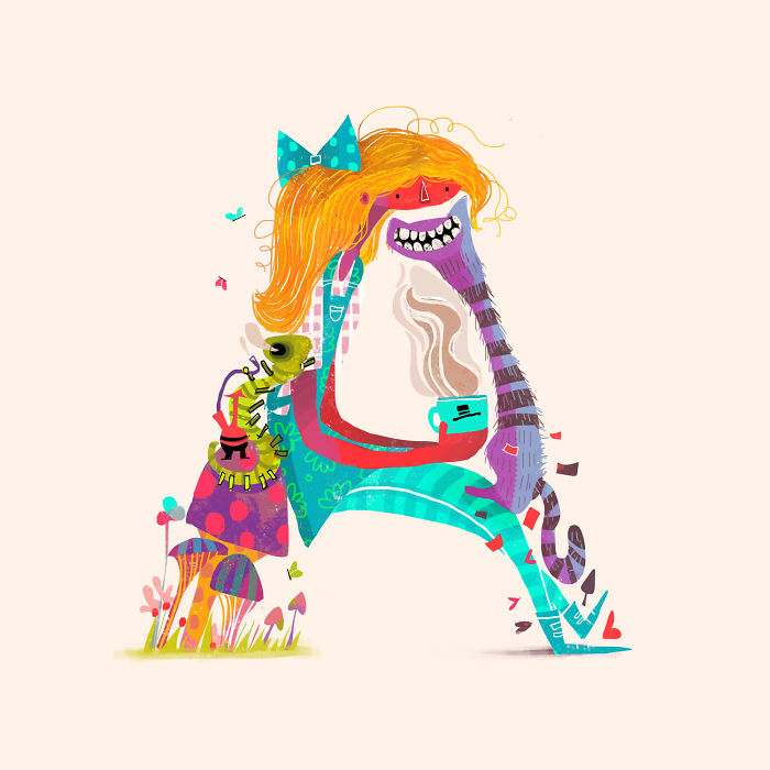 I Illustrated Over 70 Female Characters From Litearture For #36daysoftype This Year