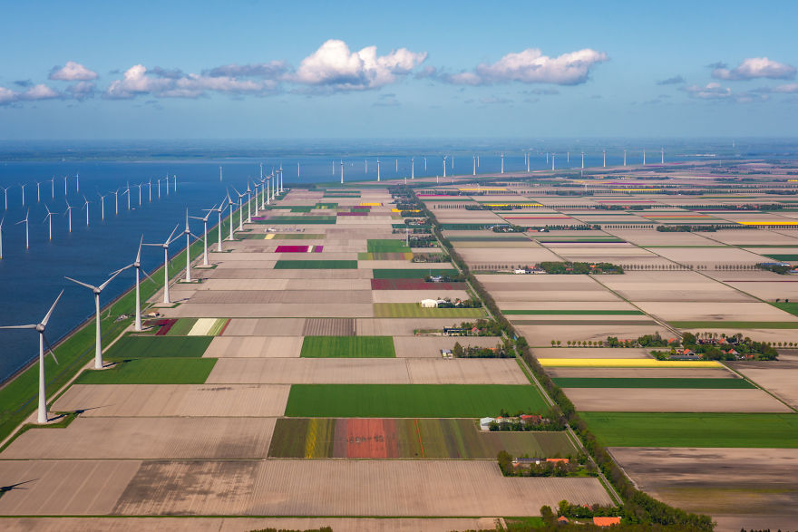Seeing The Flowers From The Sky Looks Like A Videogame. This Is Mainly Because Of The Dutch Landscape In General Which Consists Of Perfect Straight Lines