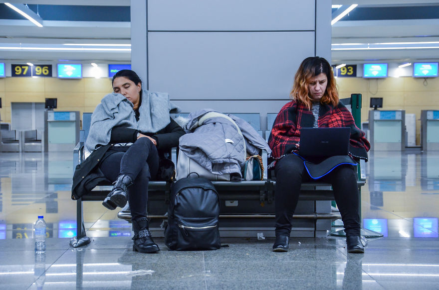 I Spent An Entire Night In The Airport Photographing People