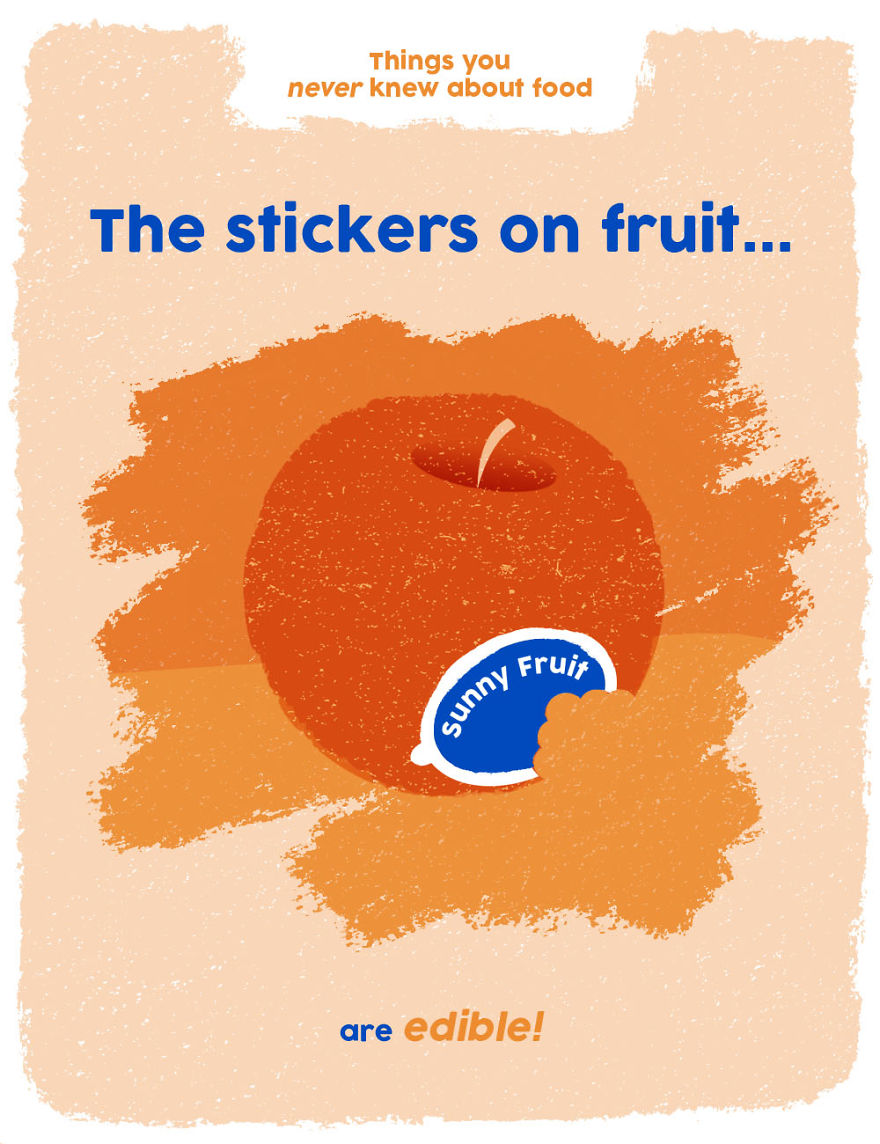 Fruit Stickers Are Edible!