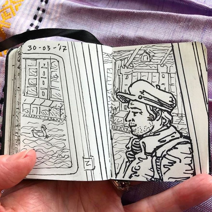 I Drew Other Passengers On The Ndsm Ferry In Amsterdam And Made The Sketchbook Into A Movie