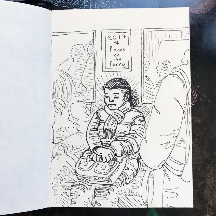 I Drew Other Passengers On The Ndsm Ferry In Amsterdam And Made The Sketchbook Into A Movie