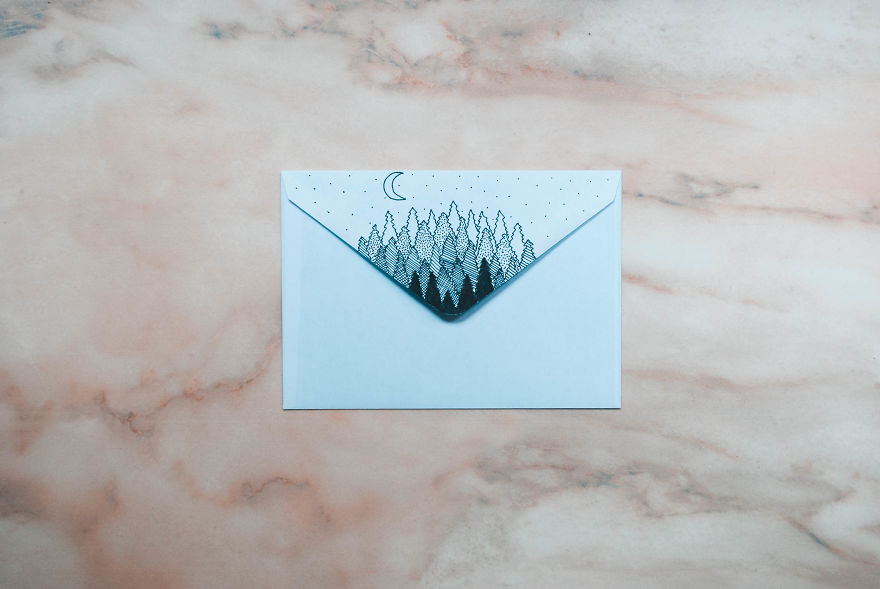 I Turn Cheap Envelopes Into Special Gifts With Hand Drawing