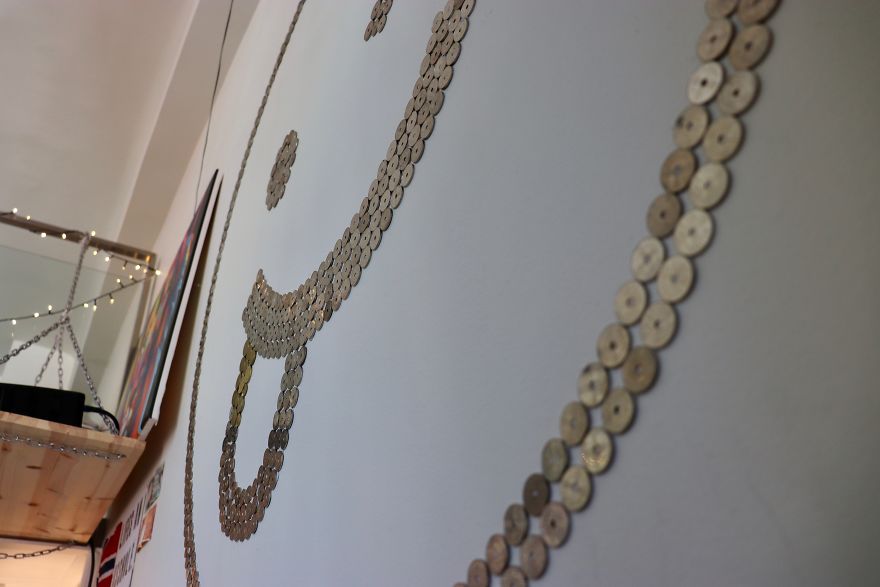 I Had +1,000 Coins Lying Around - So I Decided To Make Some Positive Wall Art With Them!