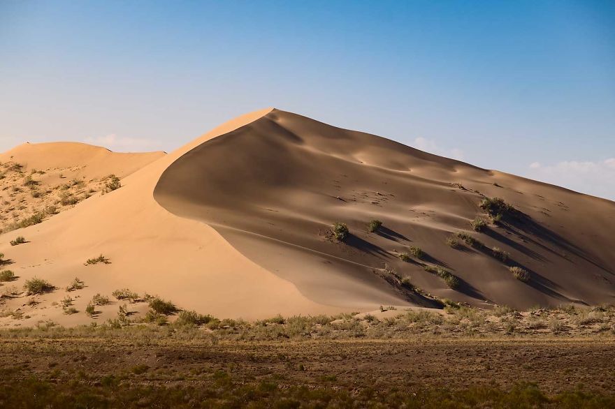 One Of Many Nature's Wonders - A Singing Sand Dune In The South Of Kazakhstan