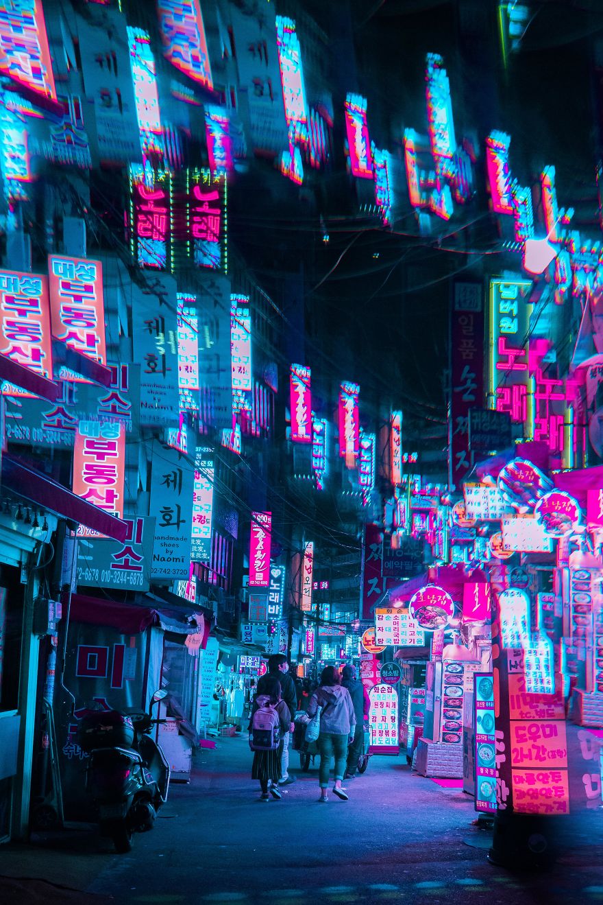 I Used Light Prisms To Capture Neon Dreams In Seoul