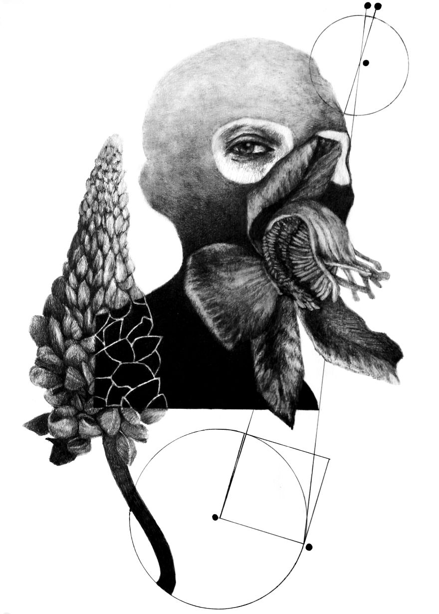 14 Collage- Pencil -Drawings Inspired By Greek Mythology | Bored Panda
