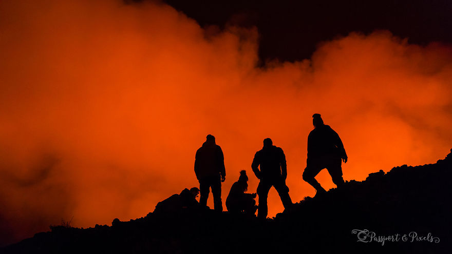 I Spent The Night At The Top Of An Active Volcano In DR Congo, Capturing The Boiling Lava Lake