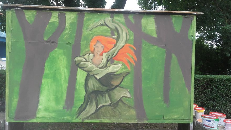 Sara's Paintings Paints Wall Mural In Zagreb