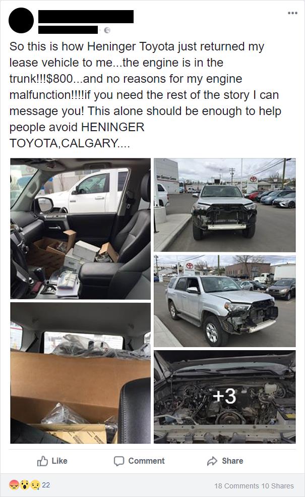 Woman Slams Toyota Dealership For Charging $800 And Destroying Her Car, So Toyota Shares What Really Happened