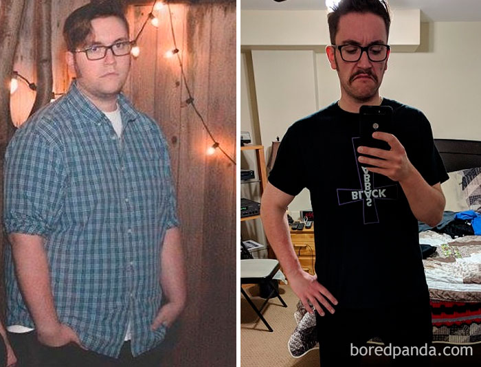Decided I Was Going To Lose Over A 100 Lbs And Grow A Mustache This Year. Last Month Came The 'Stache. Today I Leaped Over The 100 Lb Line. From 310 Down To 203