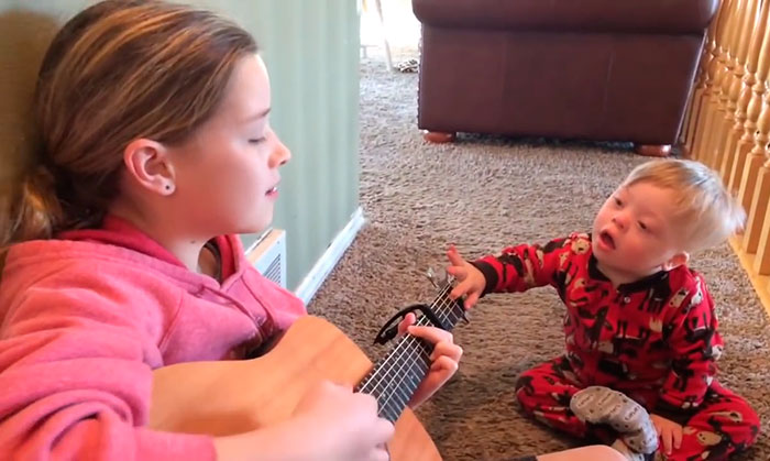Toddler With Down Syndrome Says His First Word After His Sister Sings Him A Song, And It Will Melt Your Heart