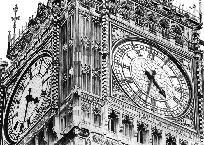 Cities And Landmarks Drawn With Ballpoint Pen