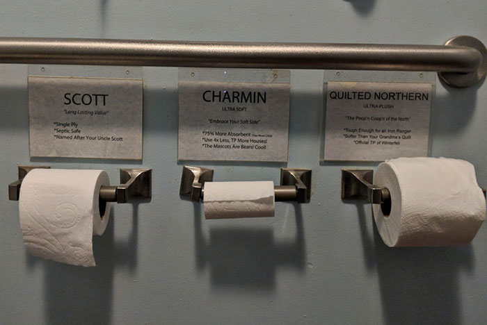 My Local Coffee Shop Lets You Choose Between 3 Types Of Toilet Paper