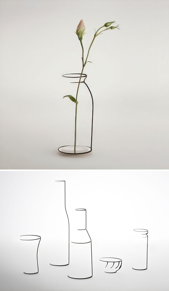 Objects That Seem Like Half-Finished Sketches Of Candle Holders, Vases, Bowls And Bottles